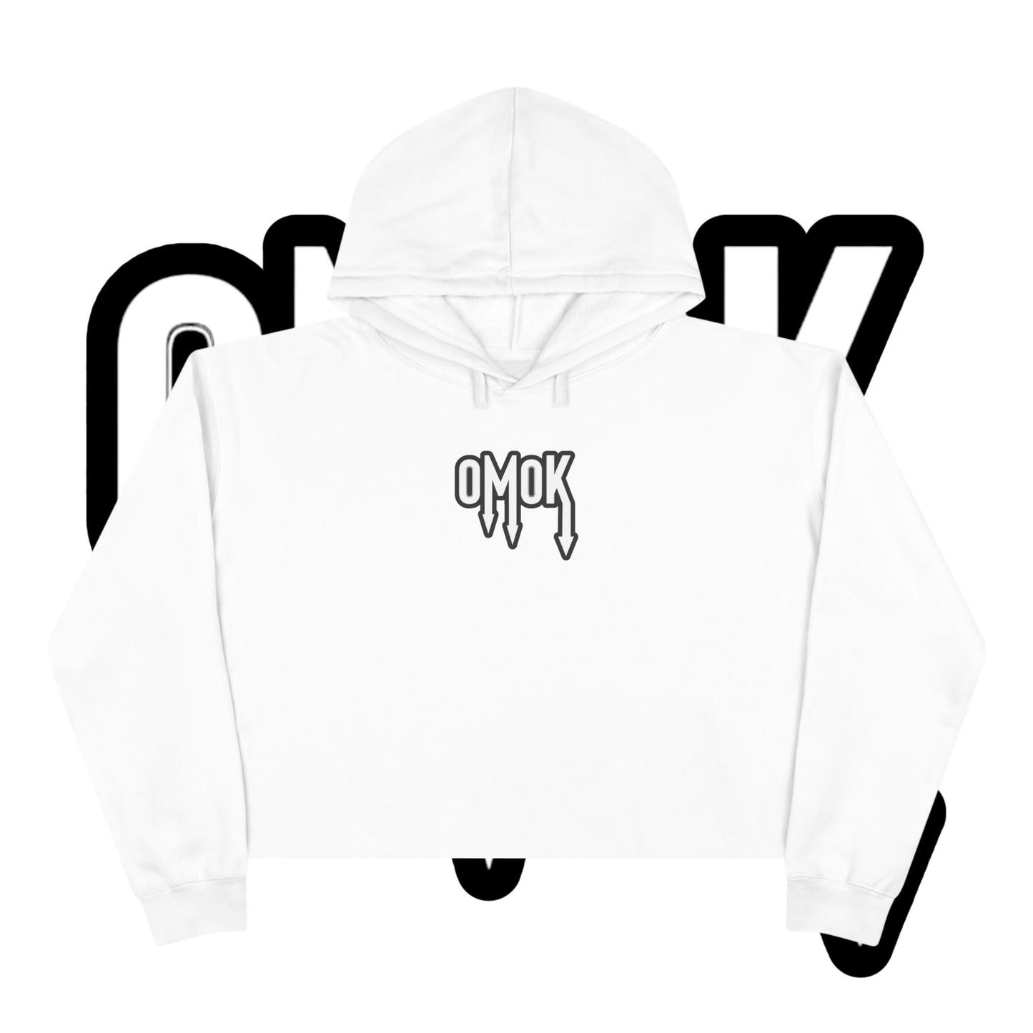 Omok Logo Crop Hoodie