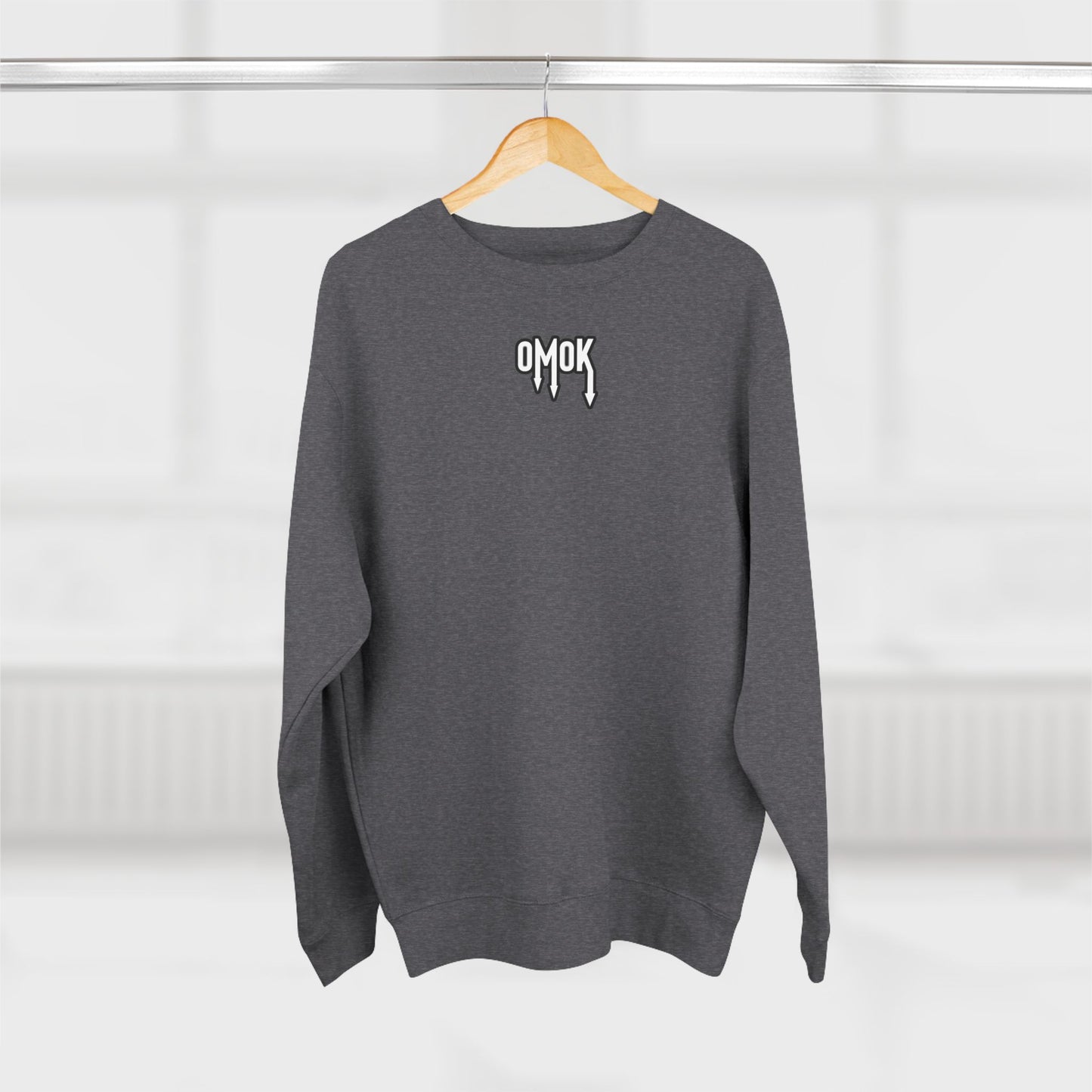 Cozy Unisex Crewneck Sweatshirt - 'OMOK' Design for Everyday Style