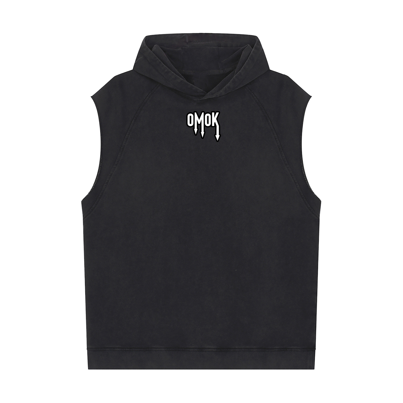 Snow Washed Sleeveless Hoodie