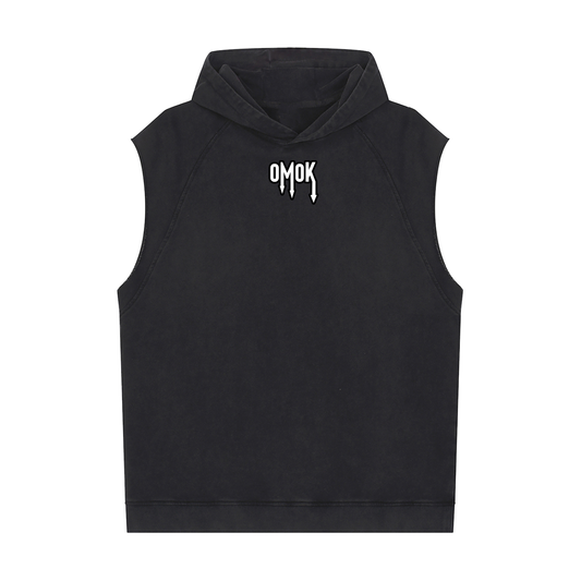 Snow Washed Sleeveless Hoodie