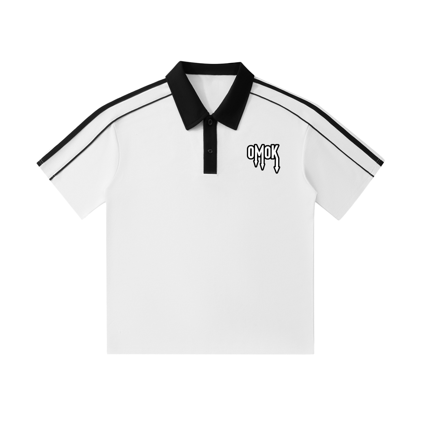 Contrast Collar Short-Sleeve Polo Shirt