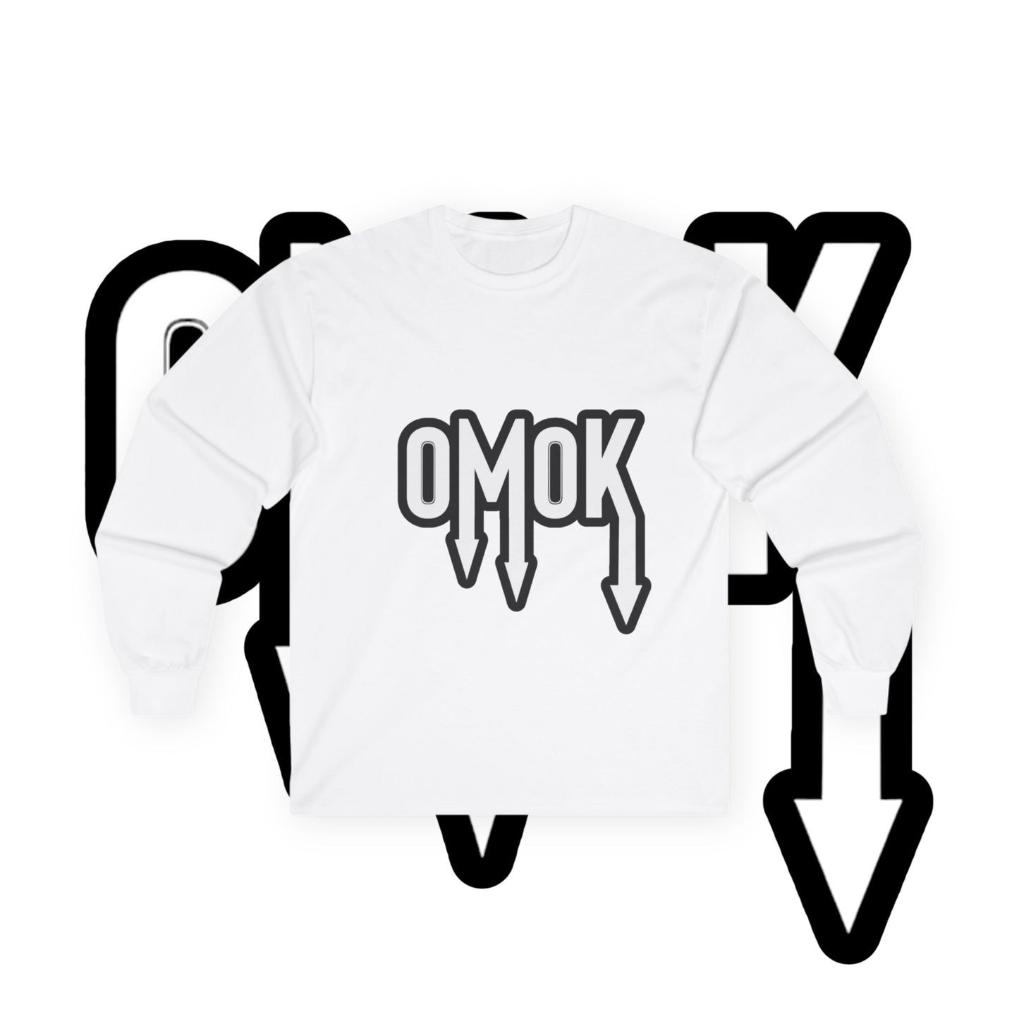 Unisex Ultra Cotton Long Sleeve Tee - 'OMOK' Graphic Shirt for Casual Style