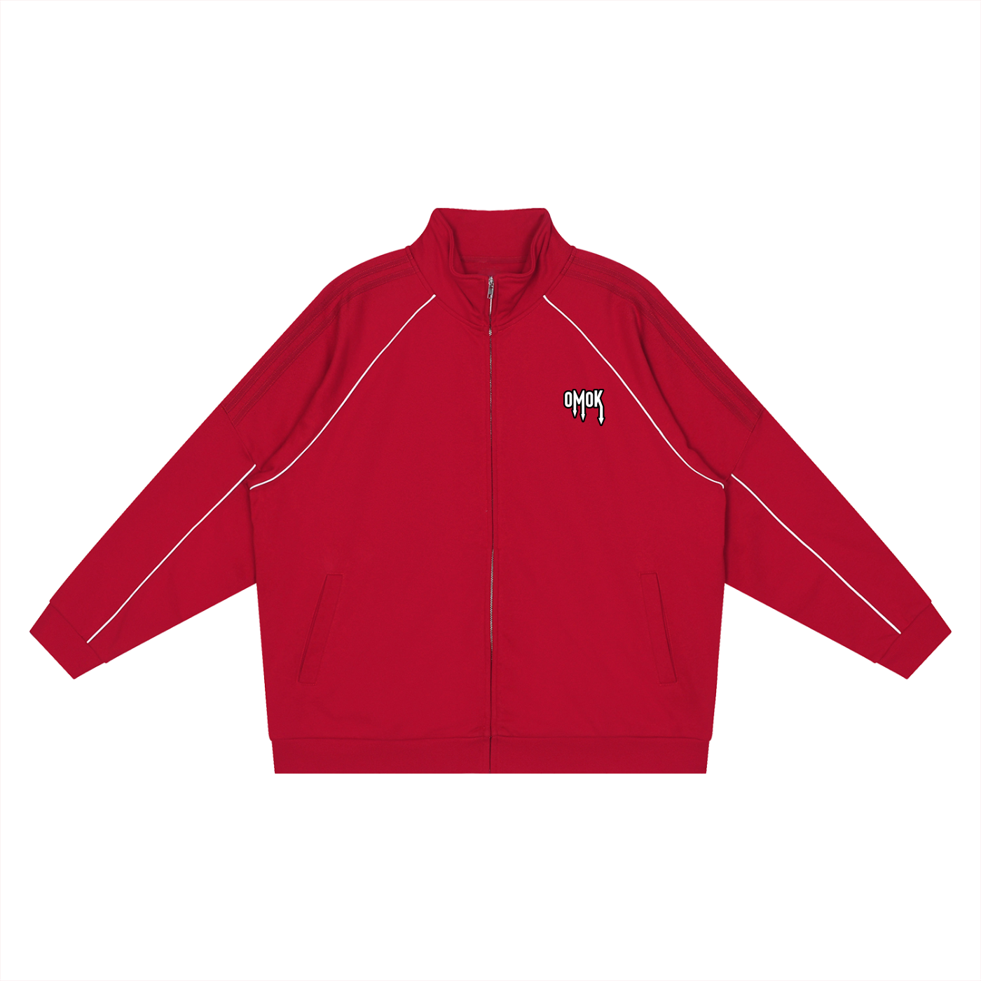 Reflection Striped Raglan Sleeve  Jacket