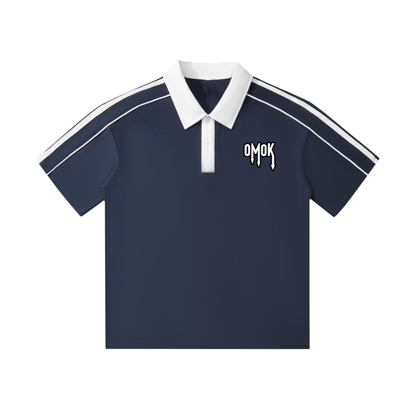 Contrast Collar Short-Sleeve Polo Shirt