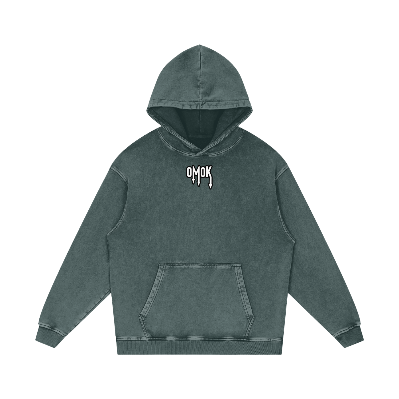 Snow Washed Loose Cotton Hoodie
