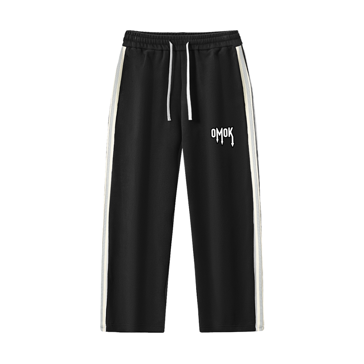 Contrast Side-Stripe Straight-Leg  Pants