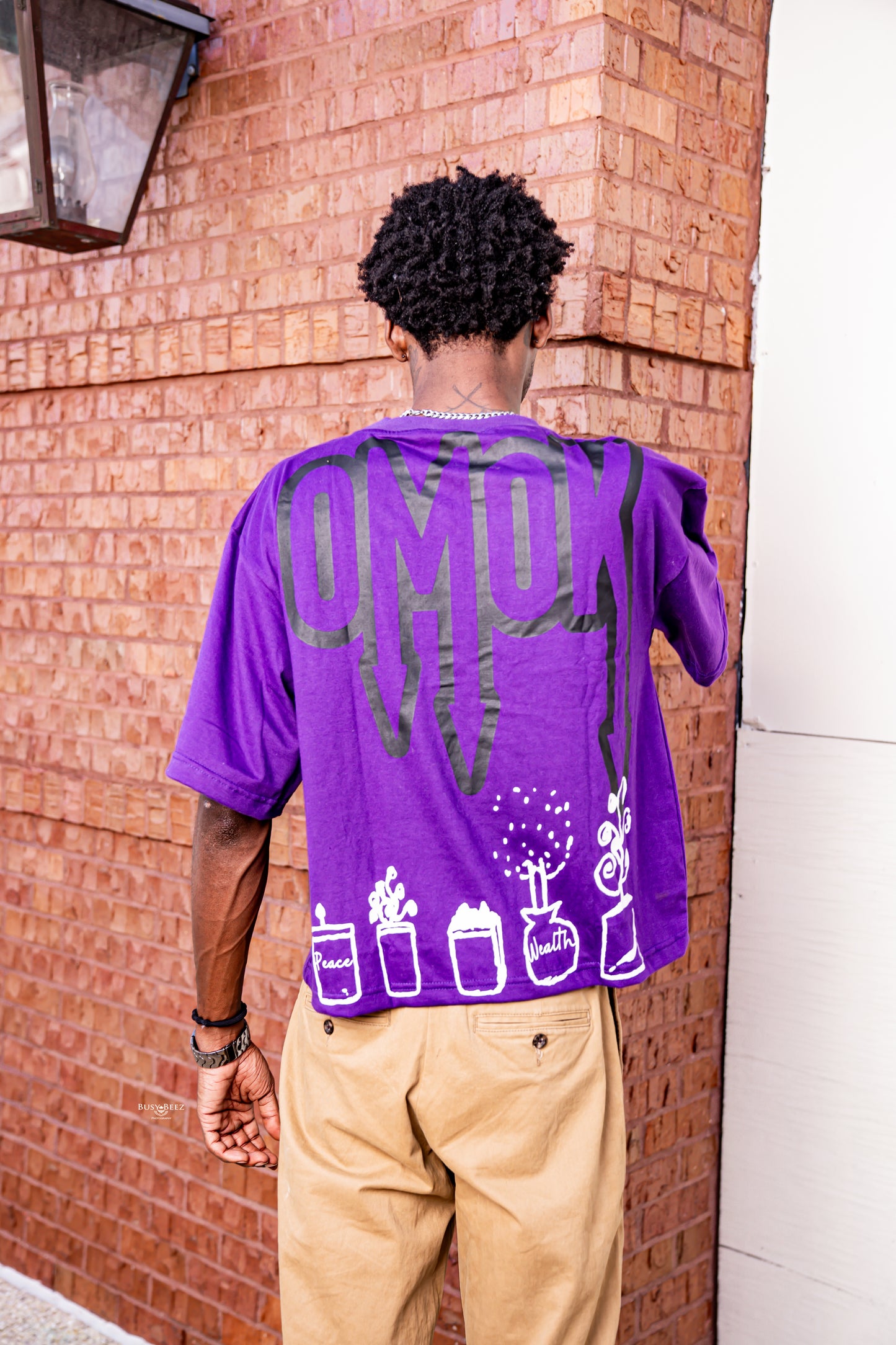 OMOK Crop Fit Tee "Seeds" (Purple)