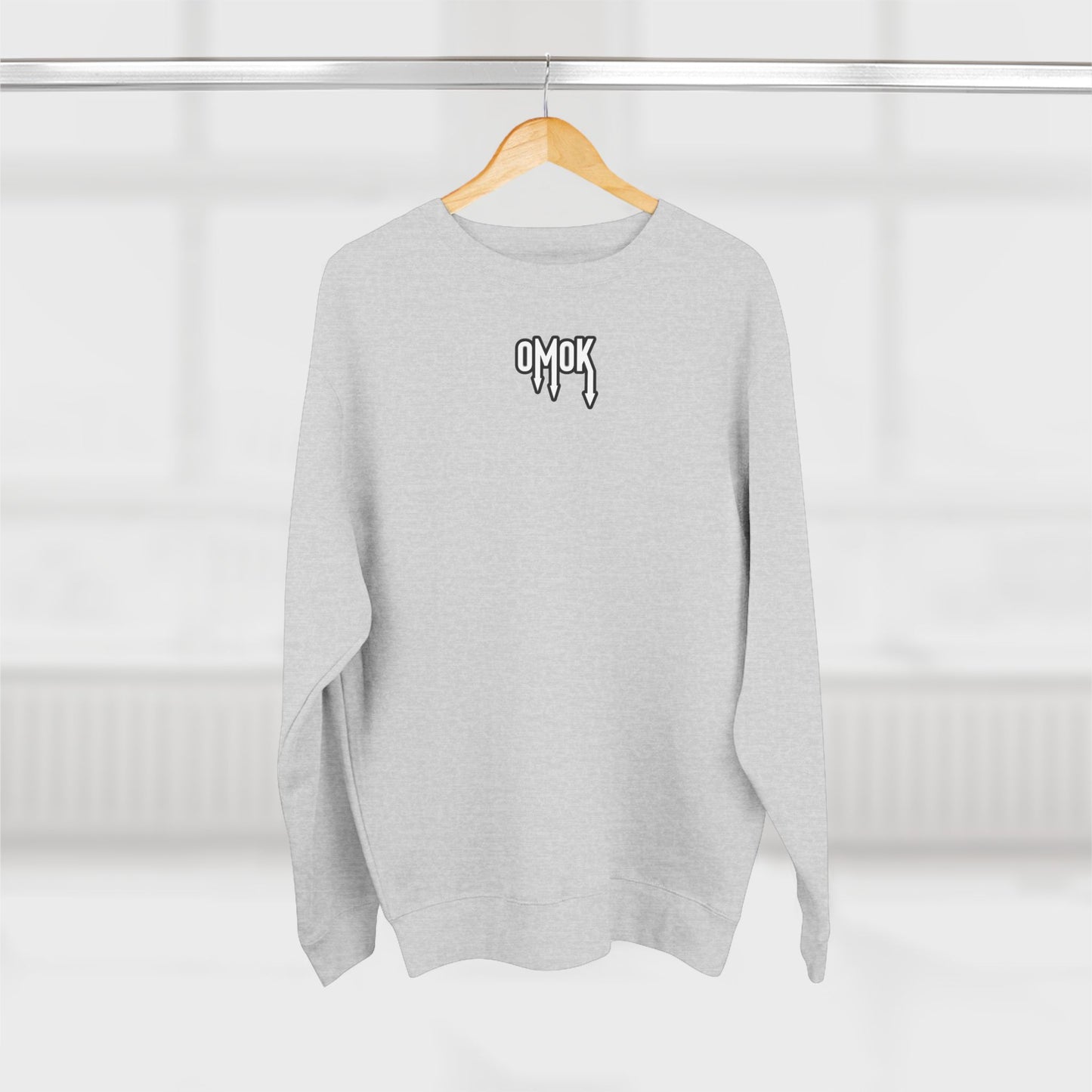 Cozy Unisex Crewneck Sweatshirt - 'OMOK' Design for Everyday Style