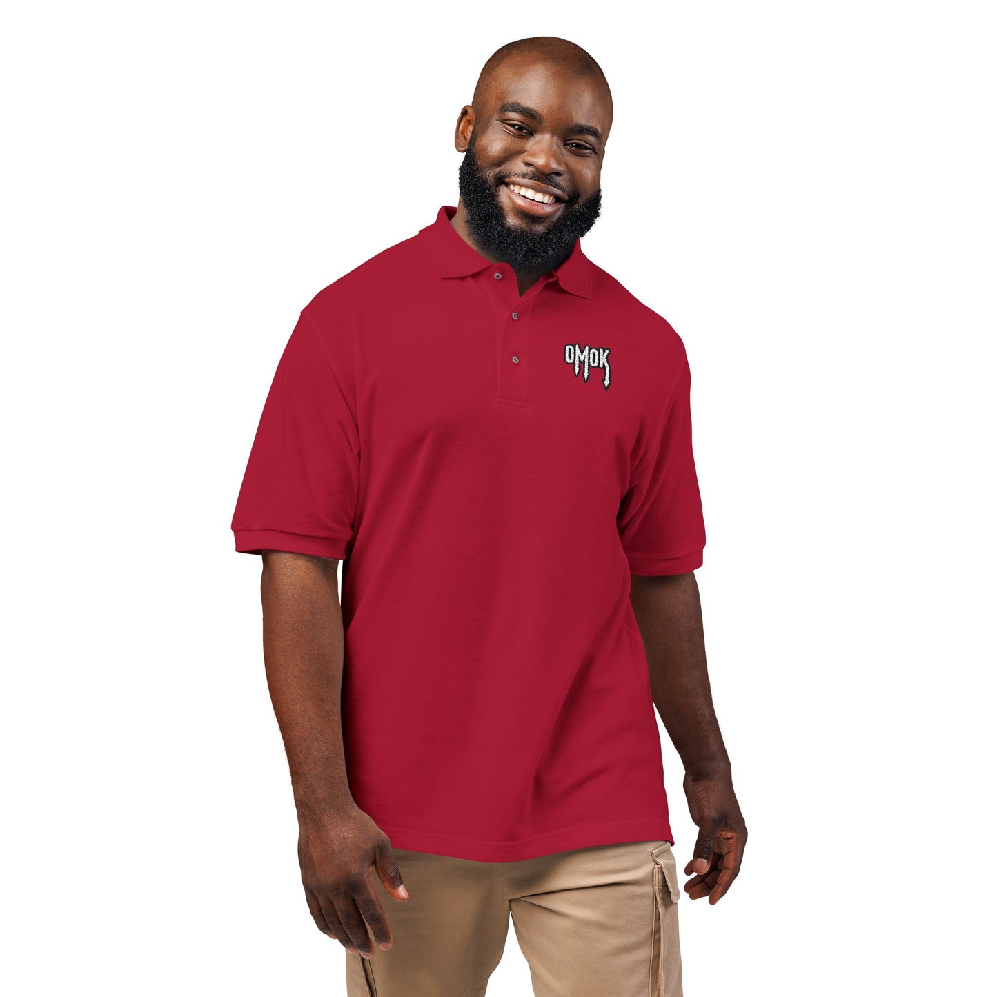 Embroidered Omok Polo Shirt