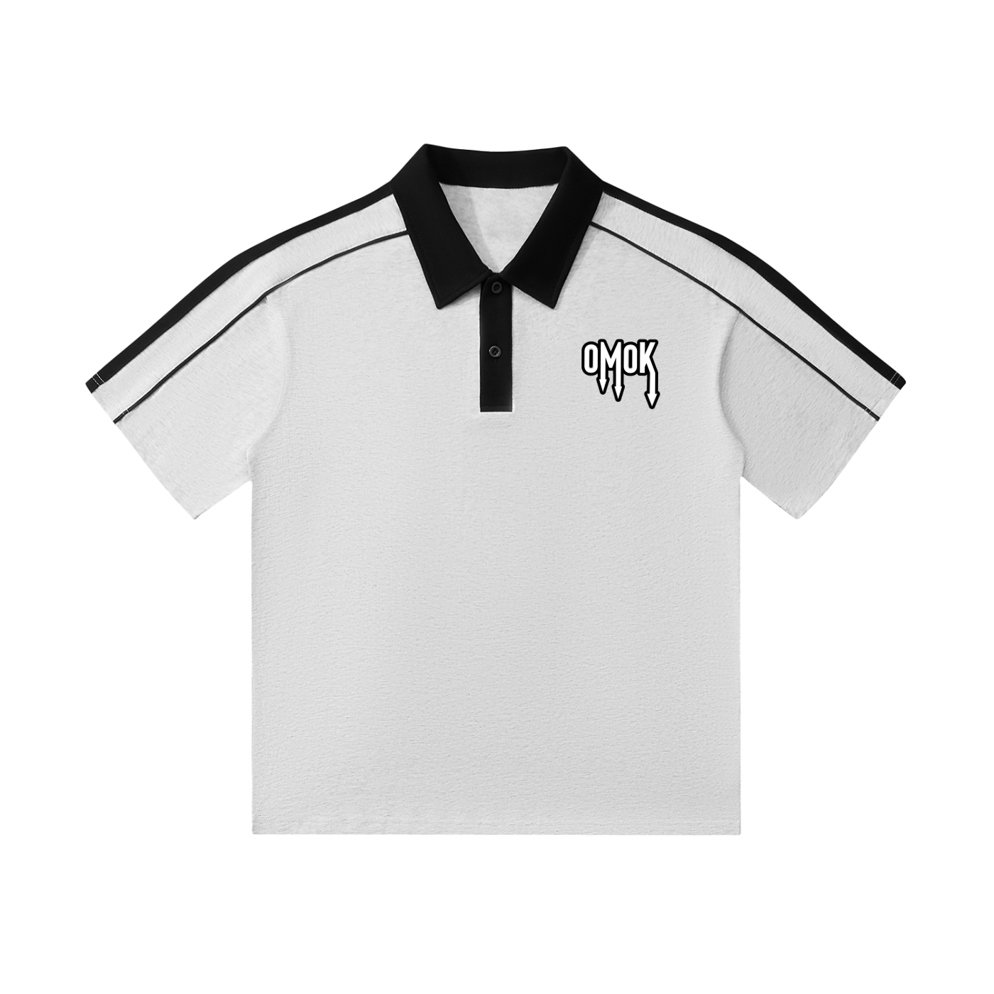 Contrast Collar Short-Sleeve Polo Shirt