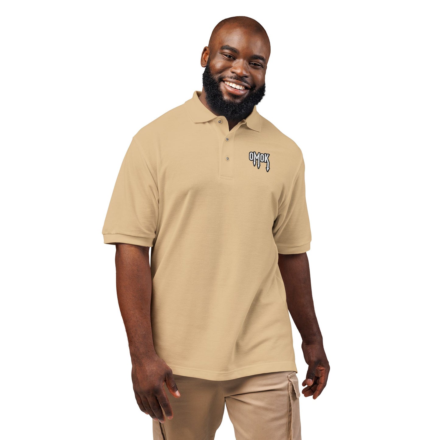 Embroidered Omok Polo Shirt