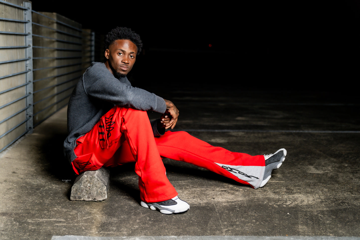 OMOK Stacked SweatPants (Red)