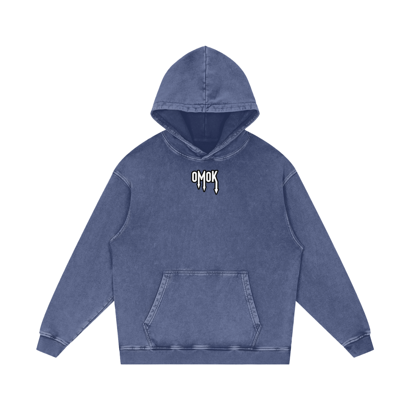Snow Washed Loose Cotton Hoodie
