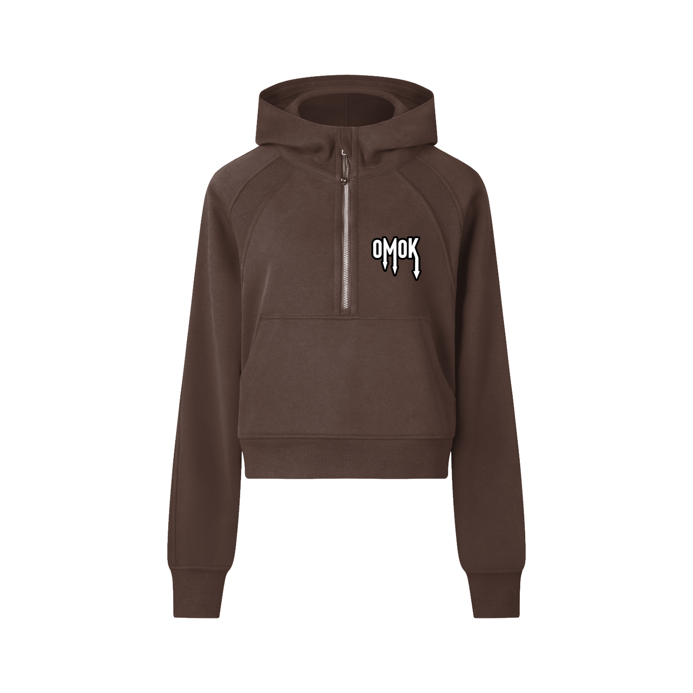 Cropped Half-Zip Hoodie