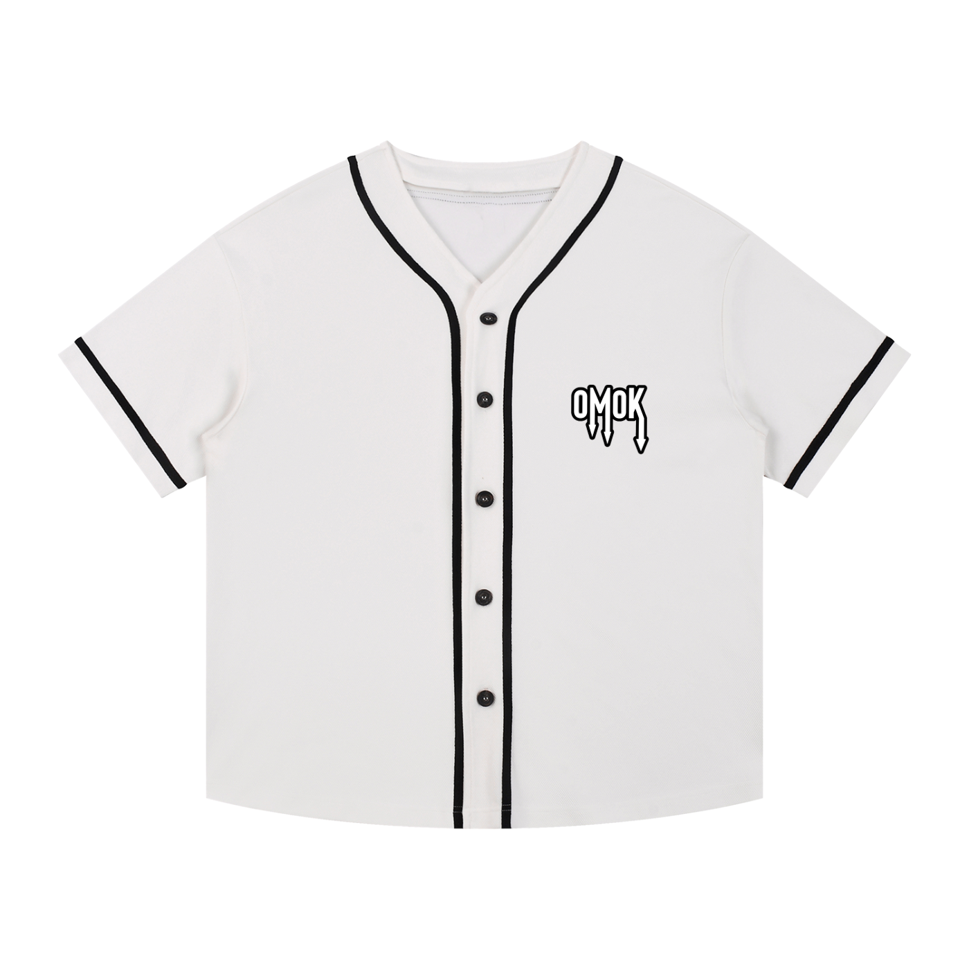 Contrast Piped Button-Up Jersey