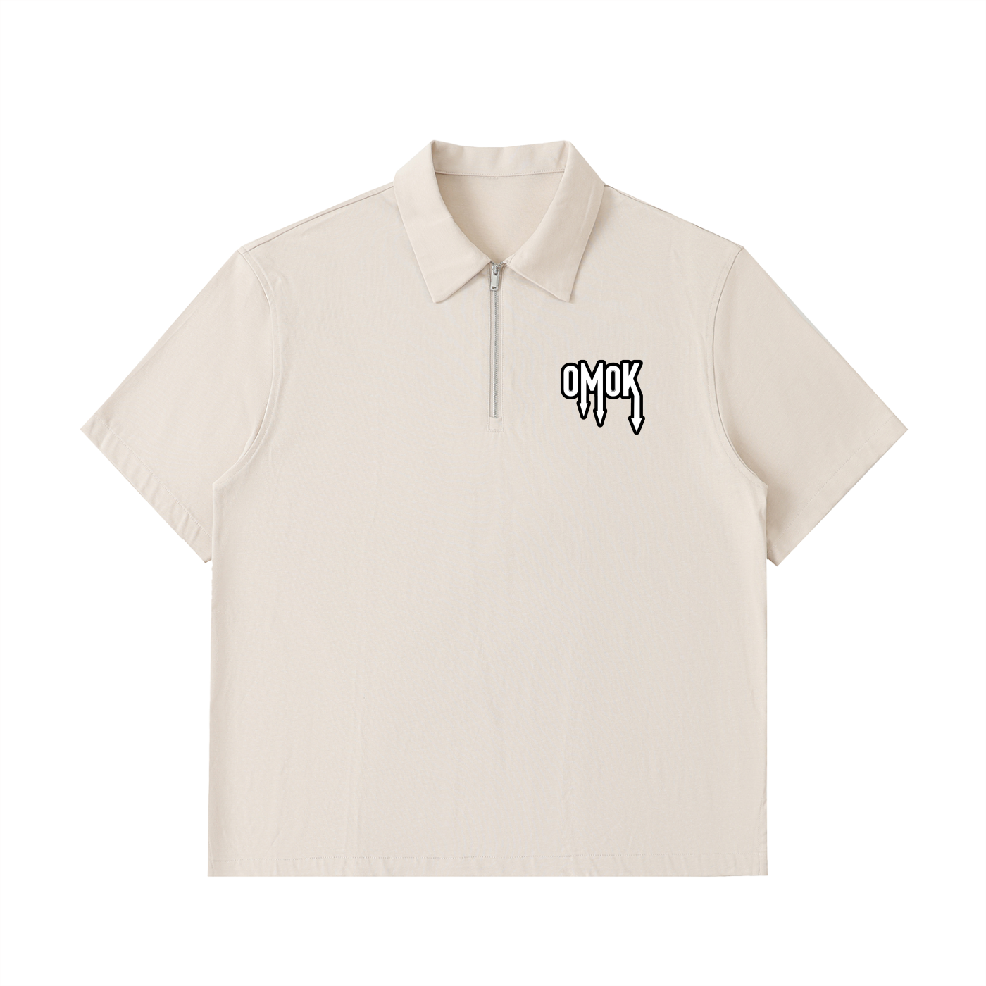 Half-Zip Cotton Polo Shirt