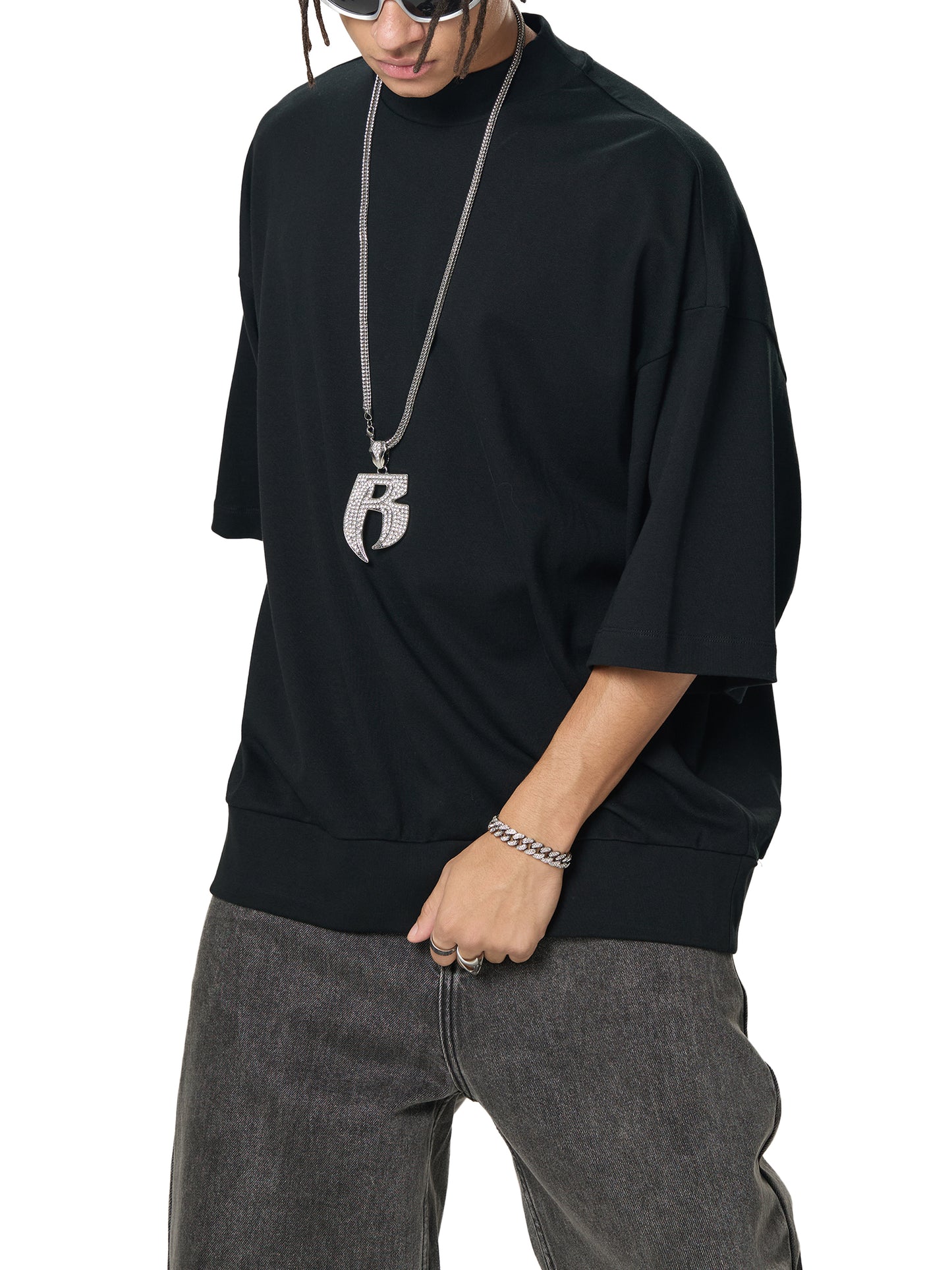 Heavyweight Oversized Mock Neck T-shirt